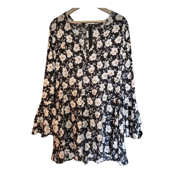 Floral long-sleeve dress