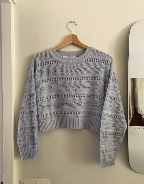 Blue knit jumper
