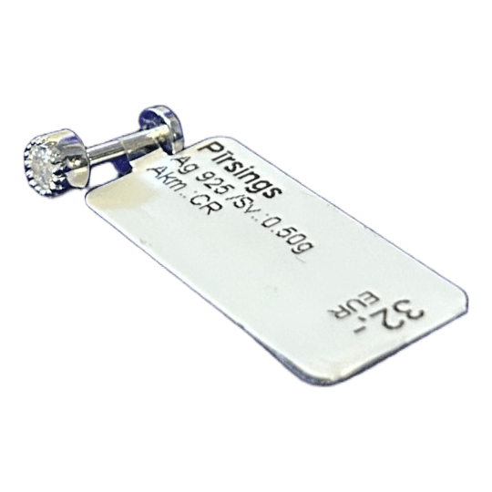 Silver piercing stud