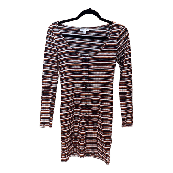 Topshop striped button dress