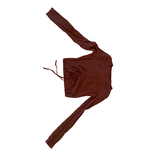 Brown long sleeve top