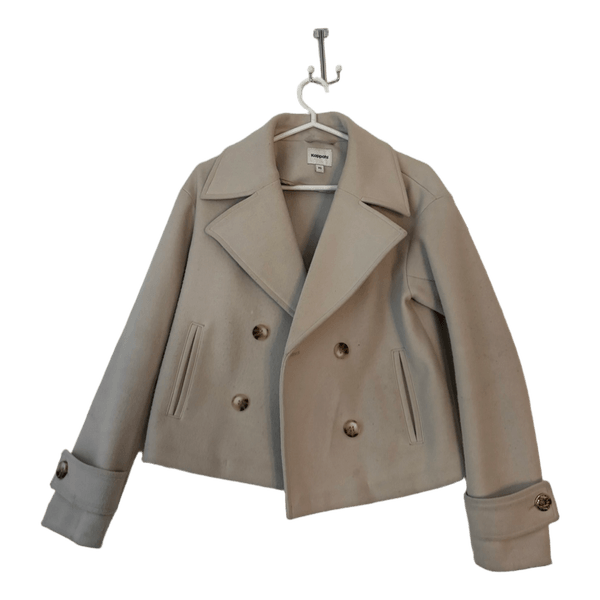 Beige kangastakki