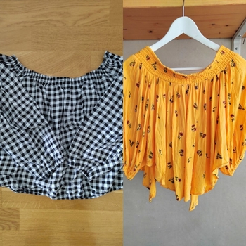 Kaksi Hollisterin off-shoulder paitaa