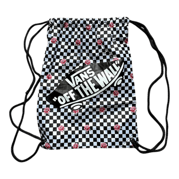 Vans checkerboard rose drawstring bag