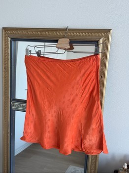 Orange mini skirt