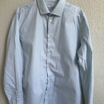 Vaaleansininen slim fit kauluspaita