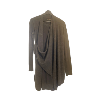 Draped long cardigan