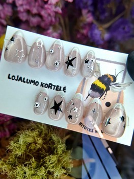 Handmade press on nail tips "You are a real star!"