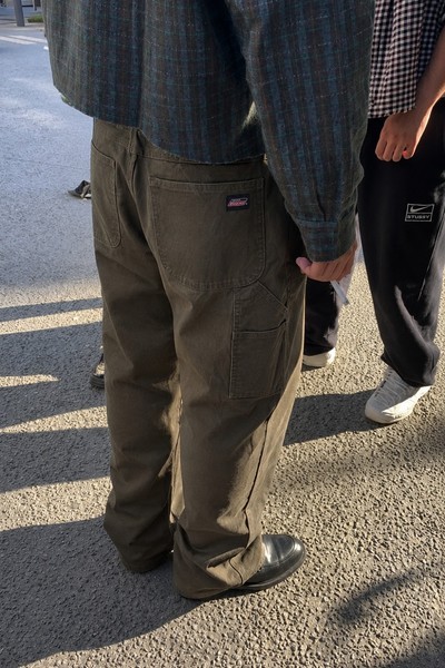 Olive cargo work pants