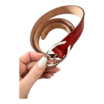 Furla red leather belt