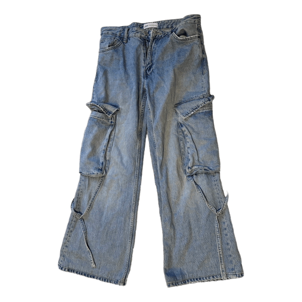Zara blue cargo jeans