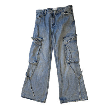 Zara blue cargo jeans