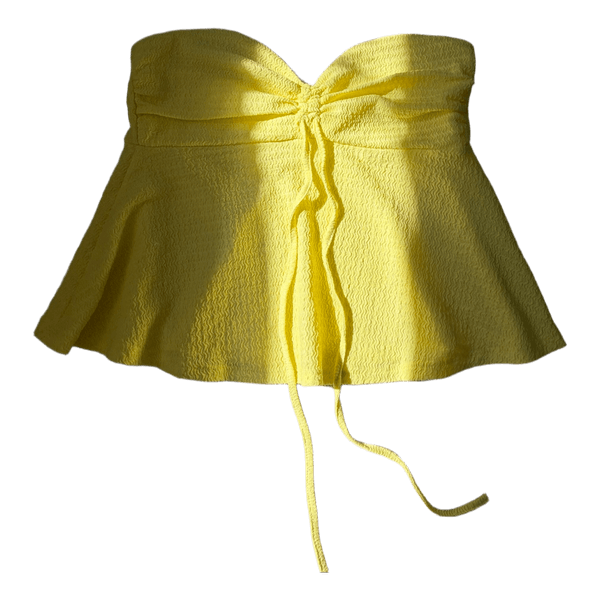 Gul stropløs top
