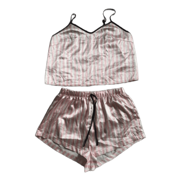 Pink striped pajama set