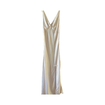 Vaalea silkki  slip-mekko