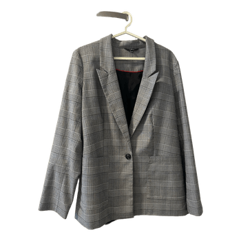 tom tailor - harmaa ruudullinen bleiseri