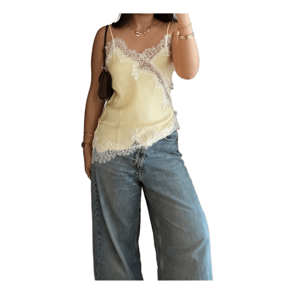Asymmetric lace top