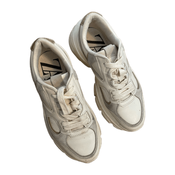 Beige chunky sneakers