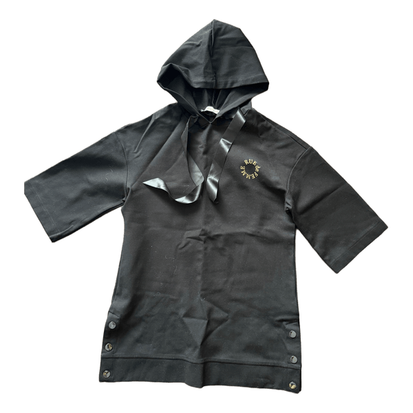 Black hooded top