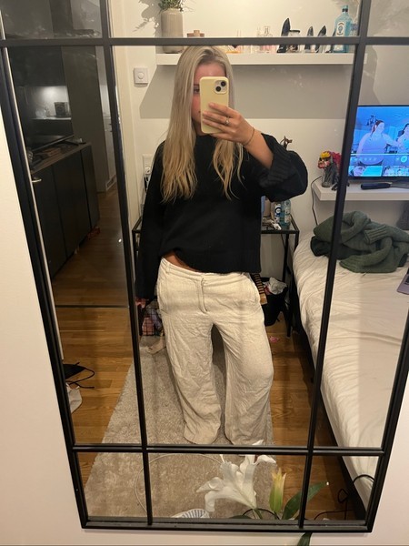 Zara beige bukser med vidde