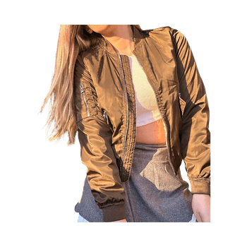 Olive green bomber jacket