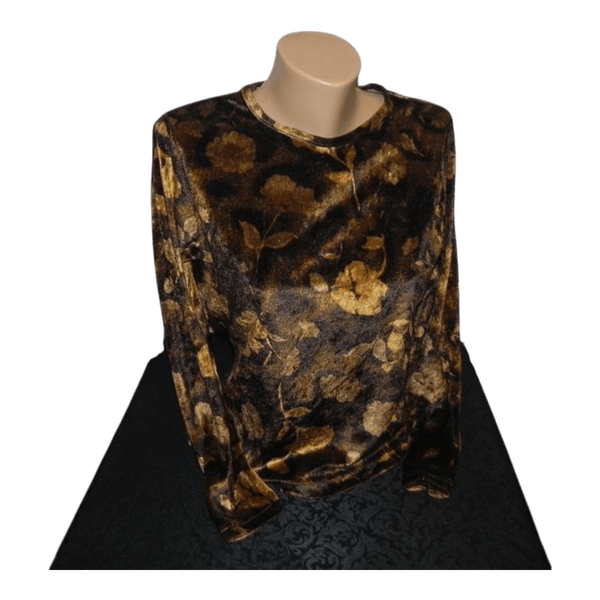 Floral velvet top
