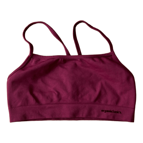 Burgundy sports bra