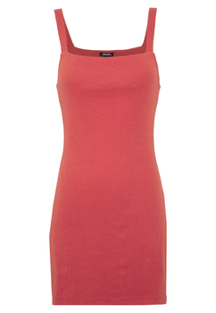 Casual dress brick colour