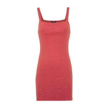 Casual dress brick colour