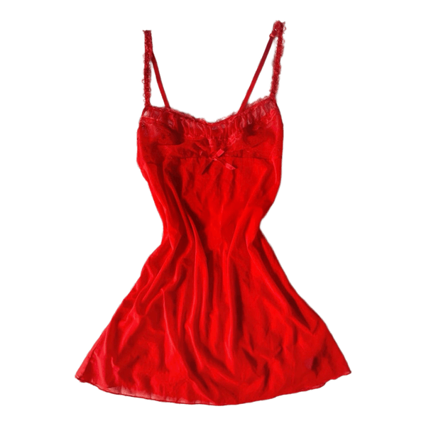 Red lace nightdress