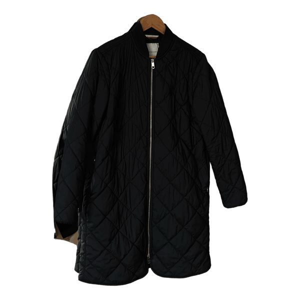 Tommy hilfiger Black quilted long jacket