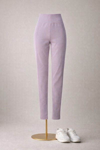 Lilac high-waisted leggings