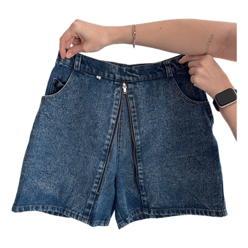 Vintage 90s Transformer Denim Skort (Fits S/ EU 36)