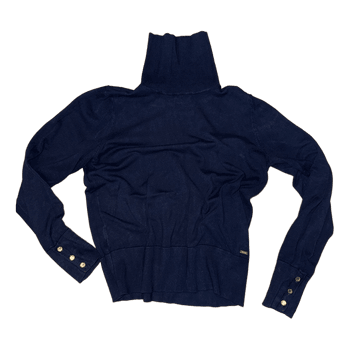 Navy turtleneck sweater