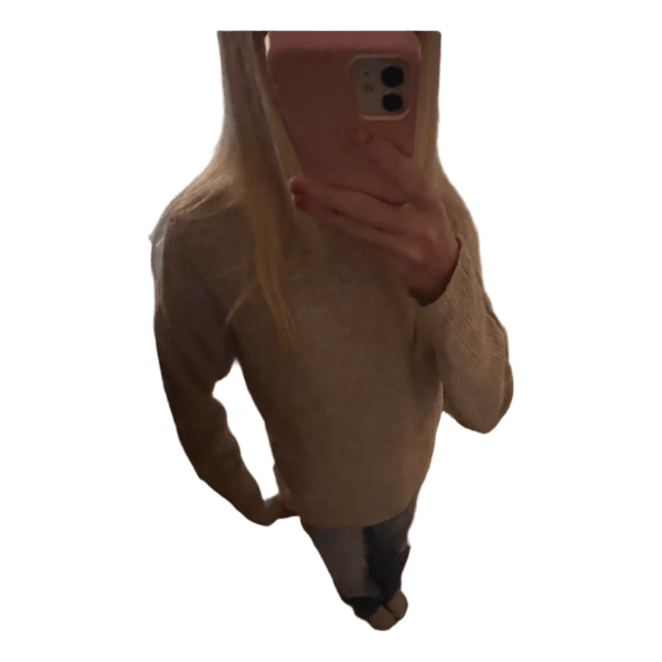 Beige strikket sweater
