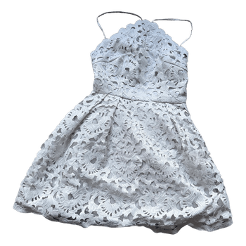 White lace mini dress