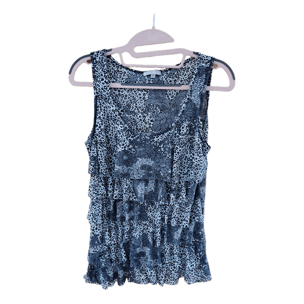 Kuviollinen hihaton pusero Janina F retro millenial y2k fashion