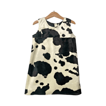 Pehmeä mekko lehmäkuviolla