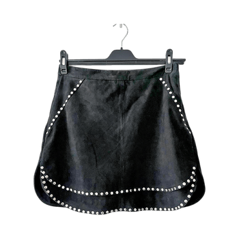 Suede mini skirt with studs