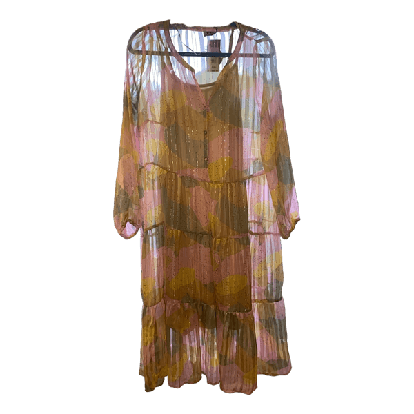Multicolor patterned long dress