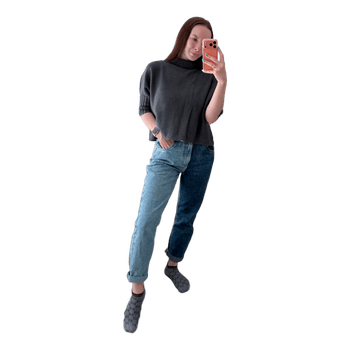 Mom fit džinsai