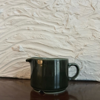 Dark Green Ceramic Creamer / 2 dl 