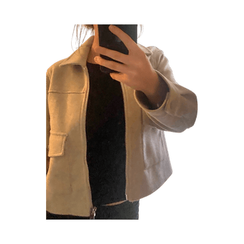 Beige zip-up jacket