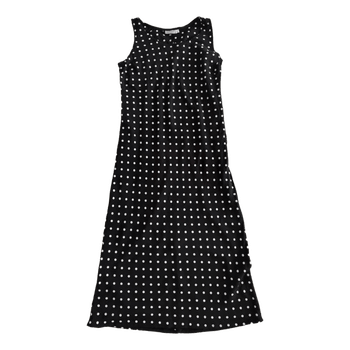 Black polka dot dress