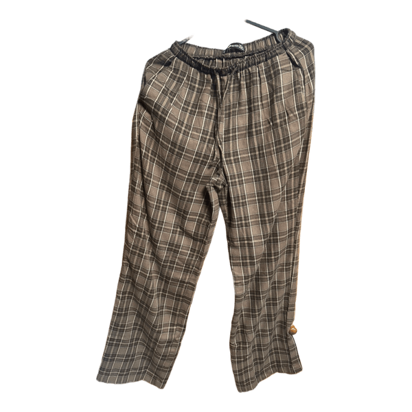 Brown plaid trousers