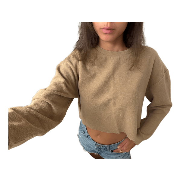 Beige cropped sweatshirt