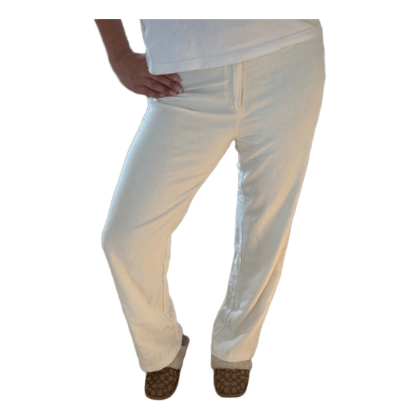 White straight-leg trousers
