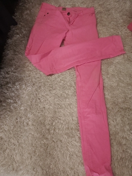 Neon pinkit farkut 36