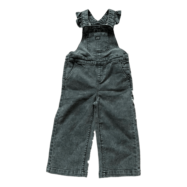 Grey denim dungarees