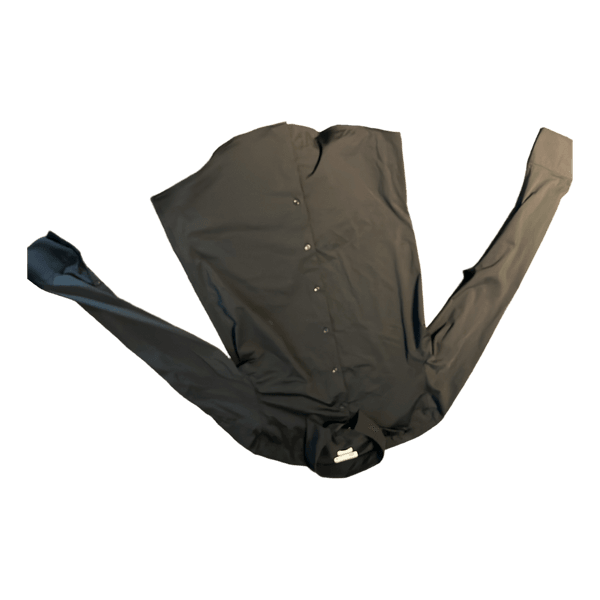 Black slim fit collared shirt